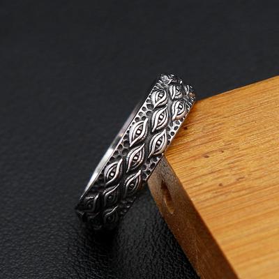 Simple Vintage All Seeing Eye Rings For Men Women Stainless Steel Punk Biker Ring Unique Amulet Jewelry Gift Dropshipping