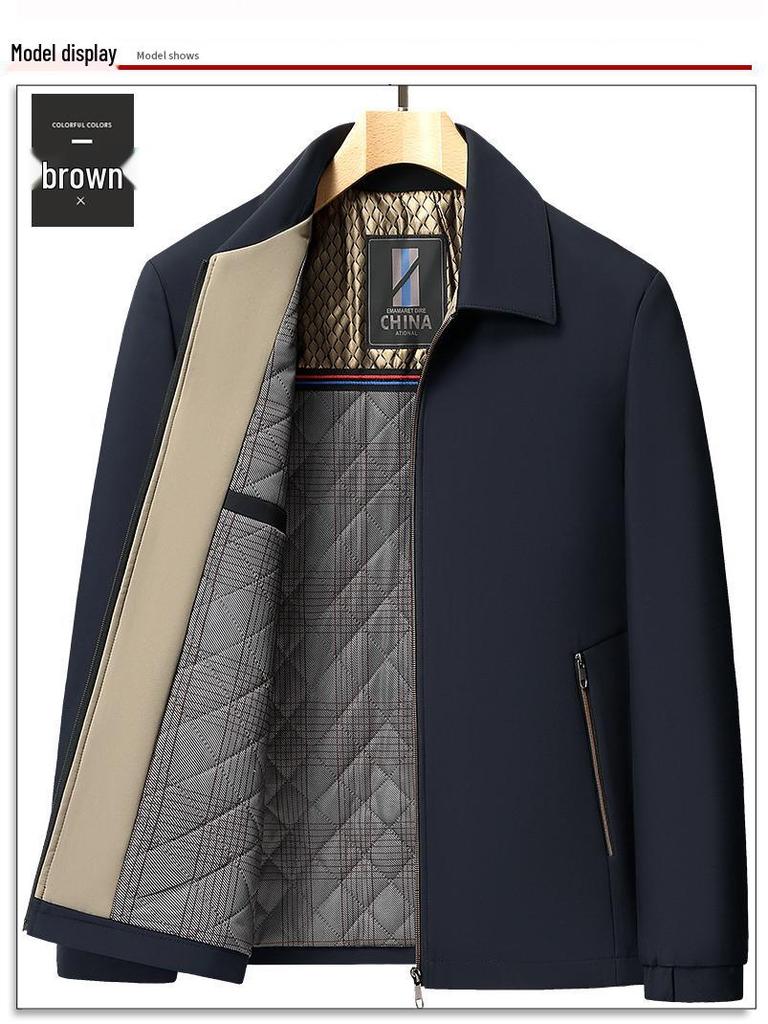 Woodpecker Men's 2025 Autumn/Winter Thickened Cotton Jacket for Middle-aged & Elderly