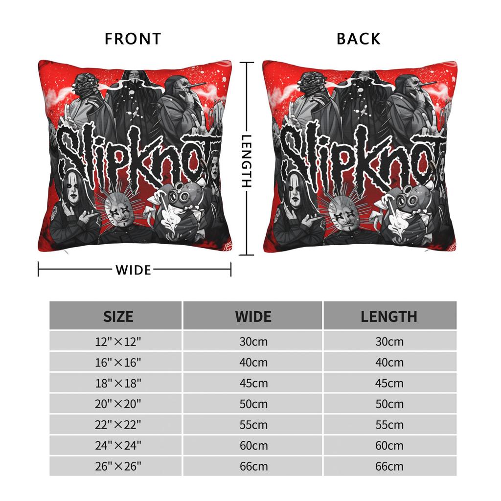 Slipknots Band Pillowcases Novelty Pillow Case For Sofa Couch Bed Living Room Comfy Pillow Cover