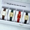 4 Pcs/Set Luxury Women's Watch Set Quartz Watch Analog PU Leather Strap Square Dial Women's Watch Set Perfect Gift for Women