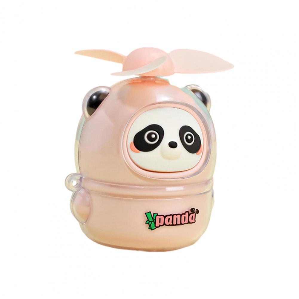 Handheld Fan Panda USB Rechargeable Portable Mini Fan Cartoon Electric Fan With Soft Blades Low-Noise Personal Pocket Fans