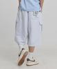 WAIKEI Cargo Bermuda Sweatpants Melange White