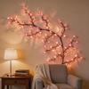 Lampe Guirlande Fleur de Prunier Rose Lumière de Branche Fleurie LED avec Télécommande 8 Modes Guirlande pour Mur de Chambre à Coucher Intérieur Mariage Fête de Noël Décoration