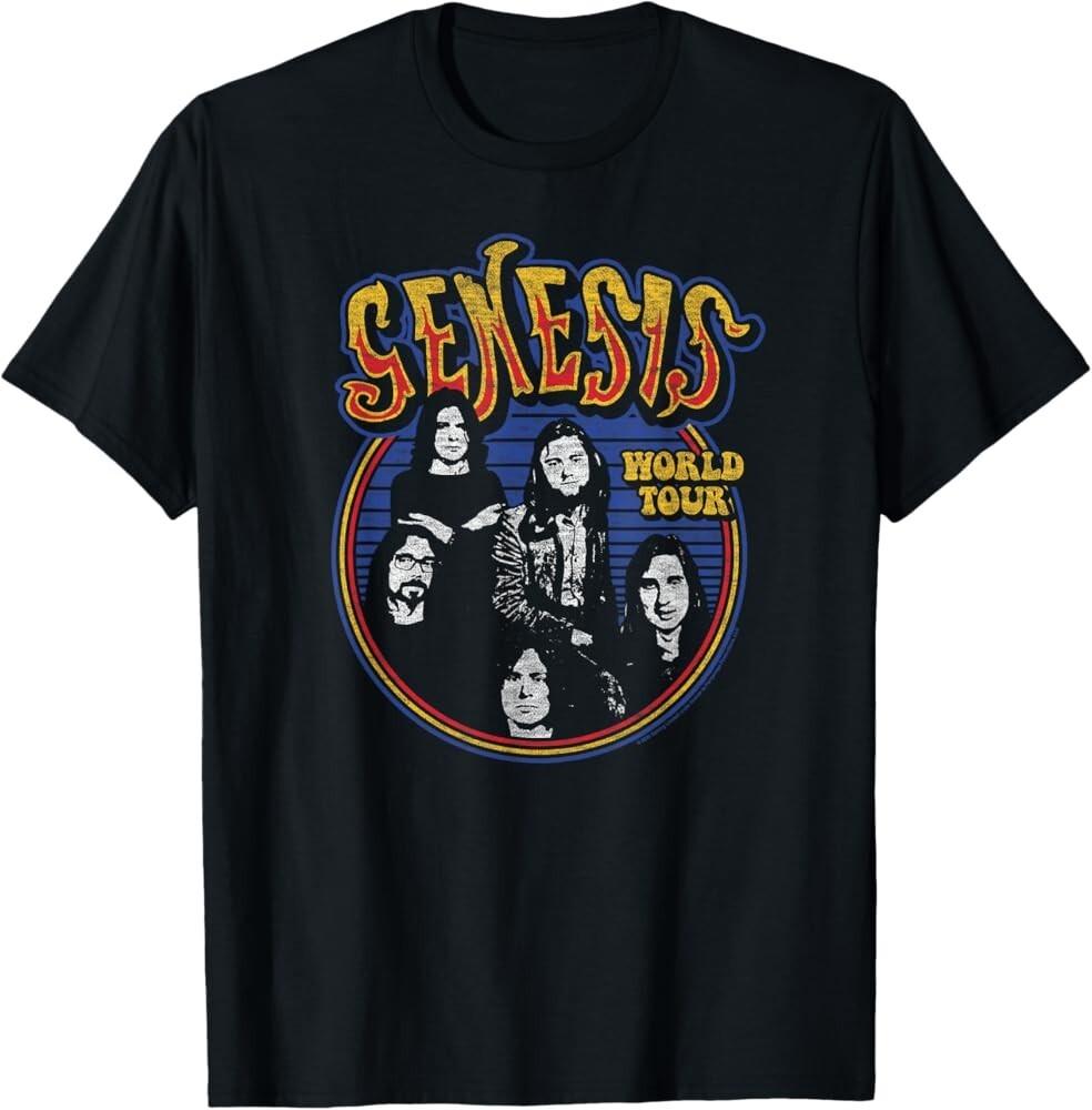 

Genesis Band World Tour Black Heavy Cotton Full Size To 4XL Shirt BL1108 XL
