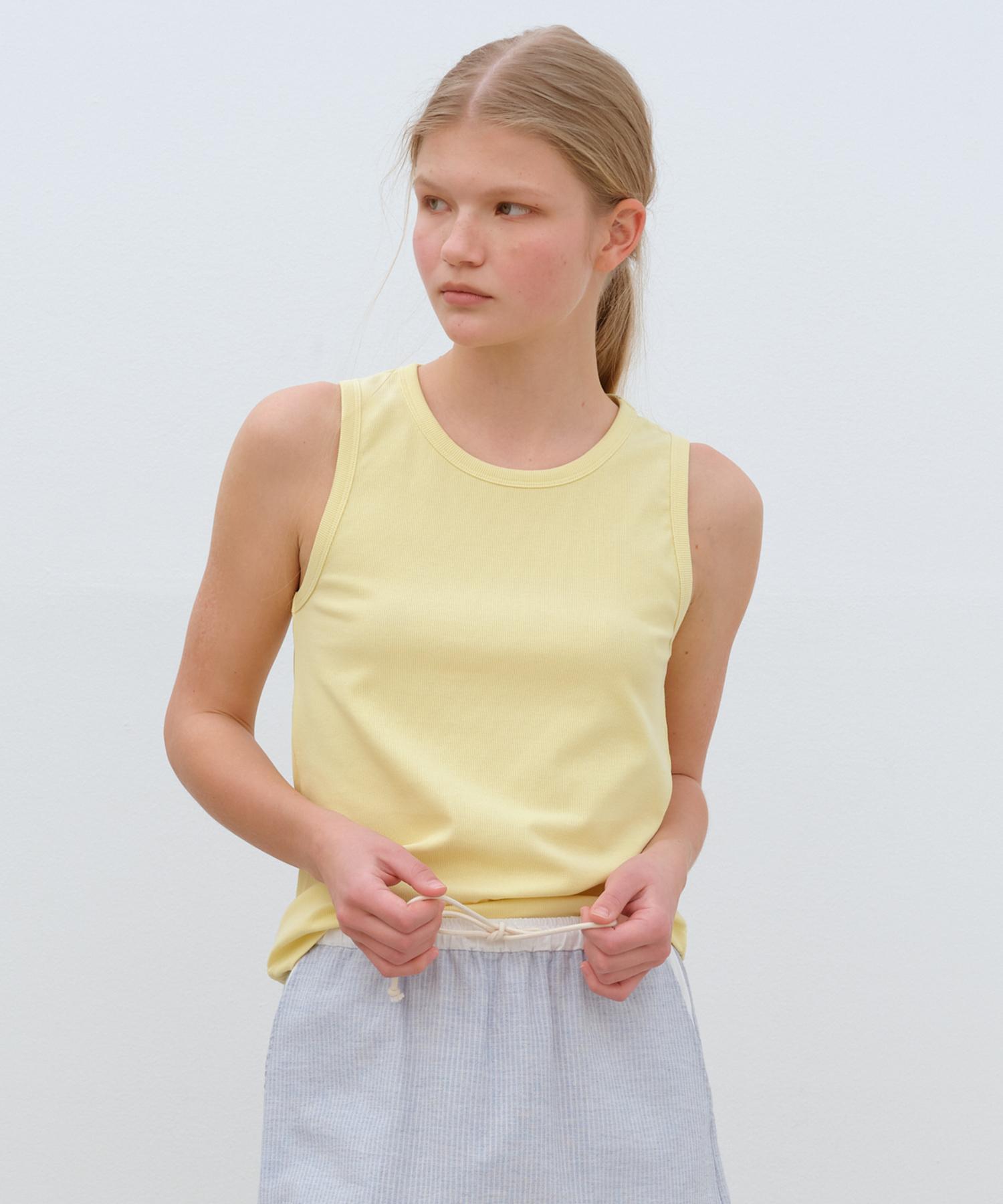 Bensimon Basic Ribbed Sleeveless - Lemon Balm Lemon Balm/00F