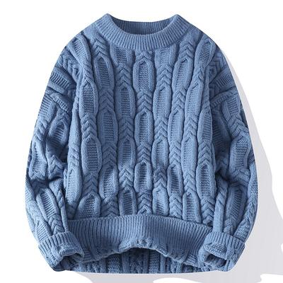 Popular Men's New Autumn and Winter New Casual Sweater Men's Long-sleeved Knitted Sweater