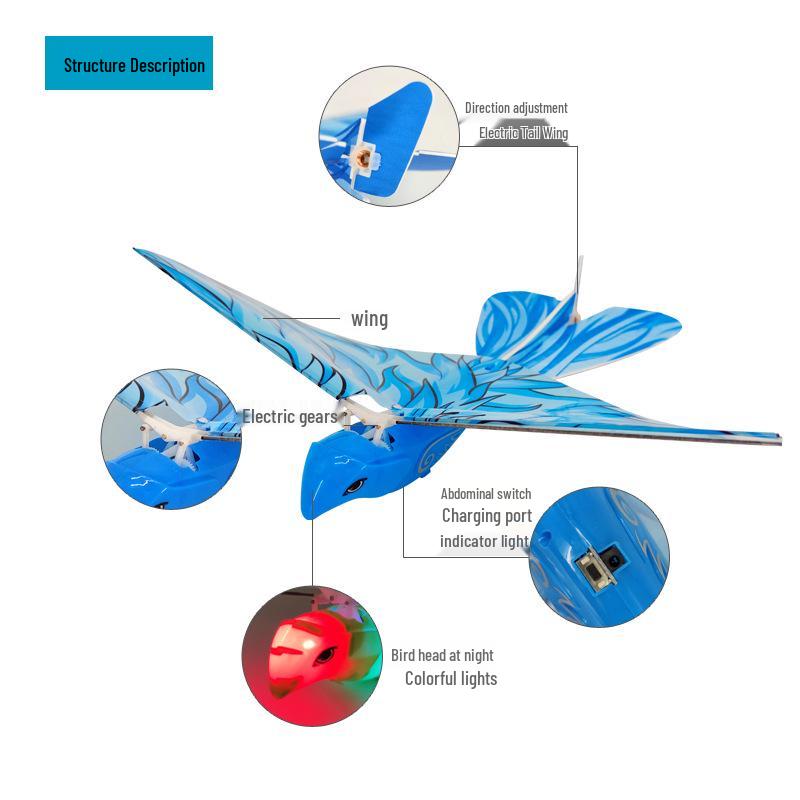 Electric Flapping Remote Control Flying Bird Toy | Hand-Tossed Summer Model