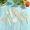 10PCS Eco-Friendly Bonsai Ornament Nursery Pots Wood Sign Tags Bamboo Plant Labels Garden Markers Planting Tools