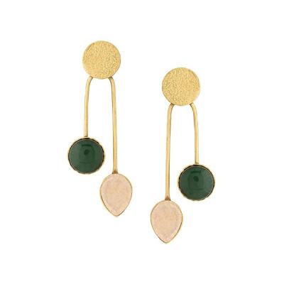 Earrings for Women | Traditional Golden Drop Earrings for Girls | Gold Plated Stone Studded Earrings