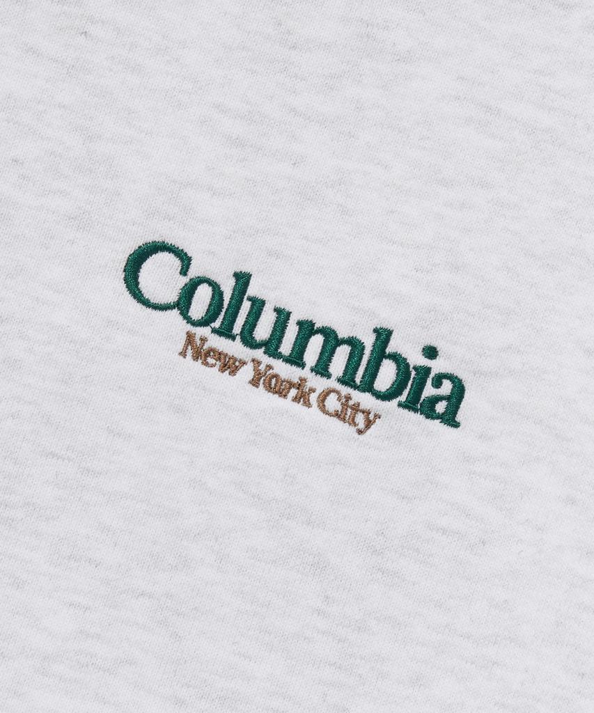 COLUMBIA UNIVERSITY Nyc Emb Terry S/S Crew Neck_Light Melange Gray