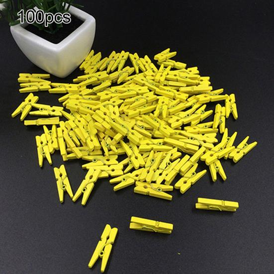 

100 шт мини-разноцветная деревянная одежда, фотобумага, прищепка, зажимы для рукоделия 100