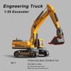 Engineering Diecast Crane Bulldozer Excavator Vehicle Construction Alloy+Plastic Tractor Inertial Model Toys for Children Boys