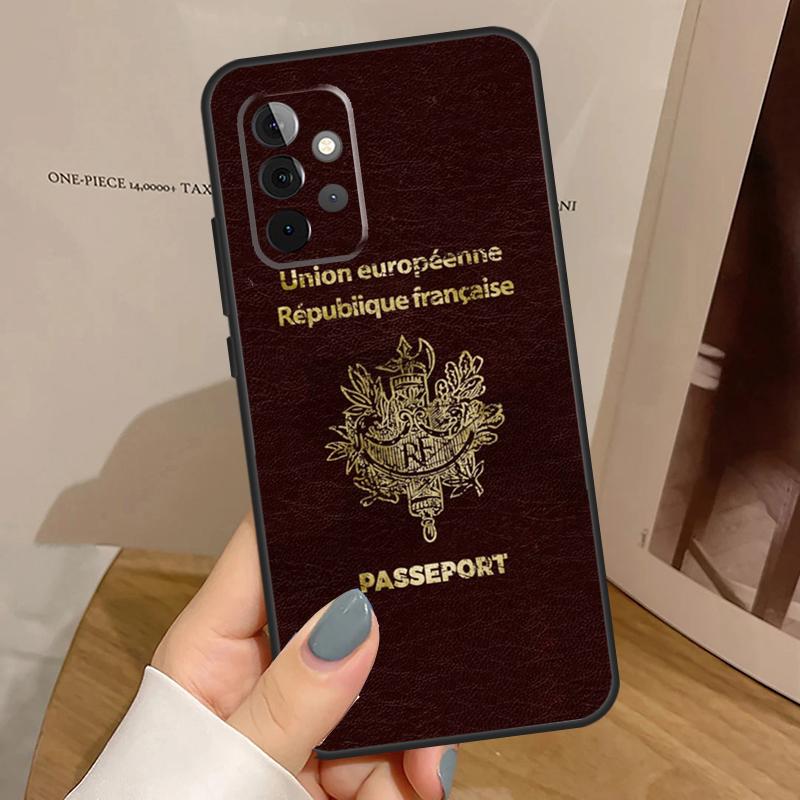 German Italian French Passport Case For Samsung Galaxy A33 A53 A13 A54 A34 A14 A56 A36 A16 A06 A12 A32 A52 A35 A17 A15 A55