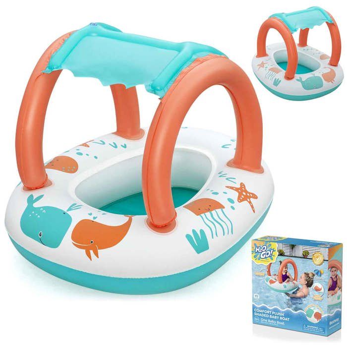 Ponton gonflable enfant - Bestway - 34203 - Toit amovible - PVC robuste - 84x67 cm