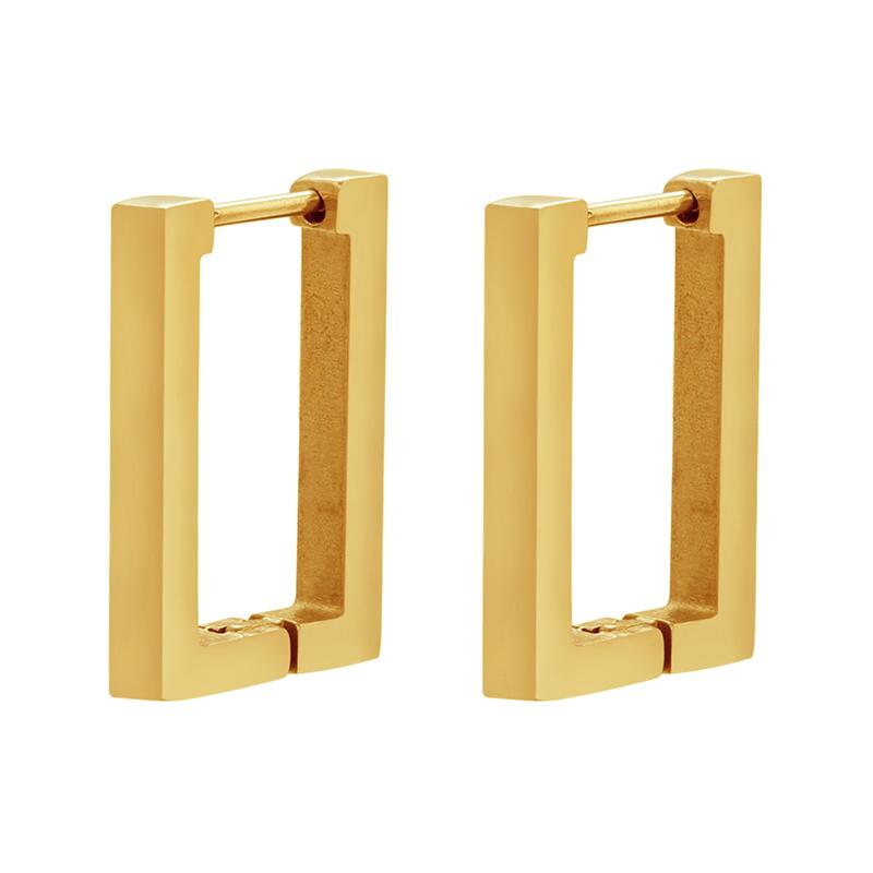 Stainless Steel Earrings Geometric Shapes Triangle/Heart/Rectangle Fade-Resistant Hypoallergenic Nickel-Free Jewelry Earrings