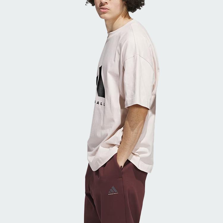 Adidas Basketball Comfortable Soft Short Sleeve T-Shirt Unisex Tops Light-Purple JD6129