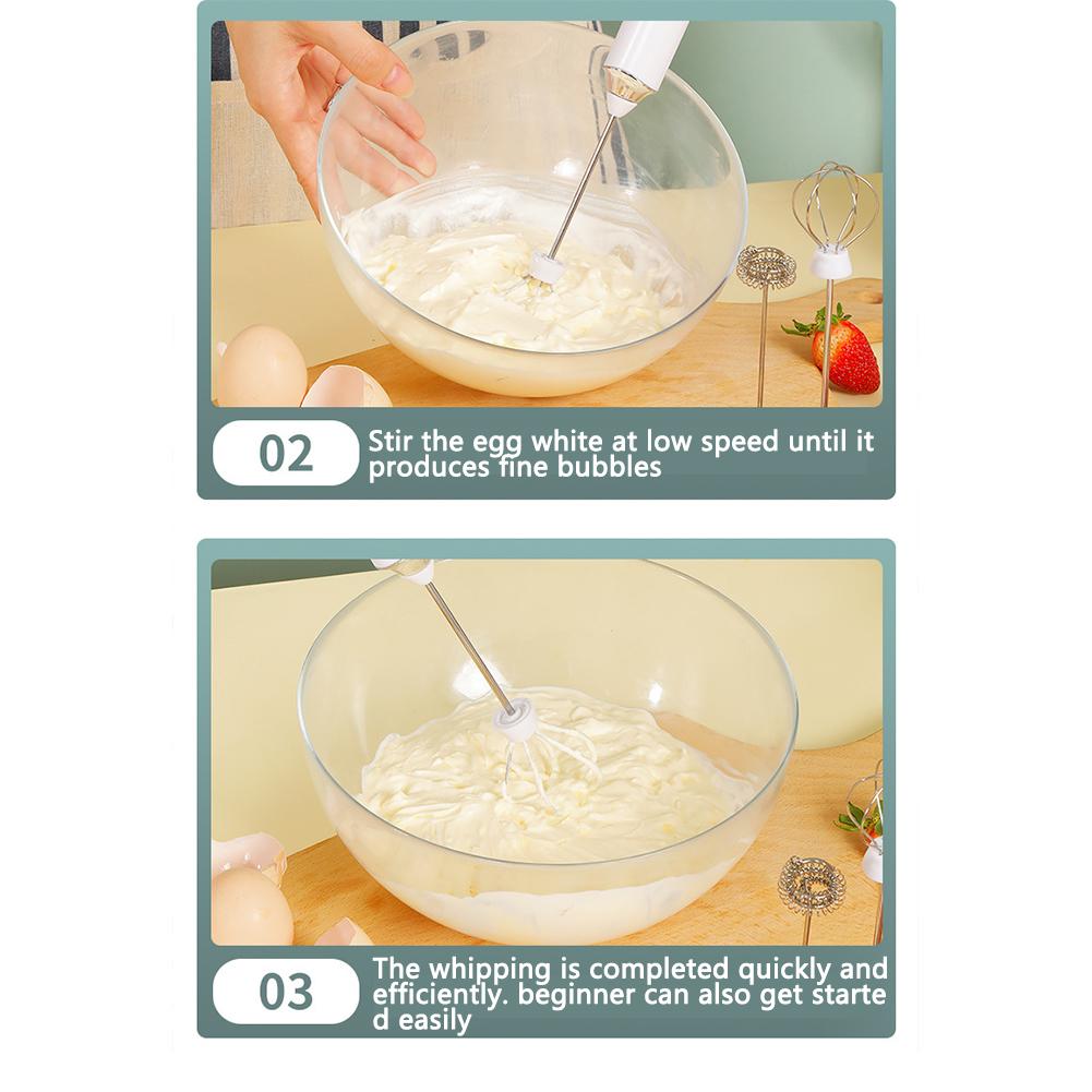 Handheld Kitchen Egg Beater Usb Charging Wireless Mini Electric Whisk Coffee Milk Mixer