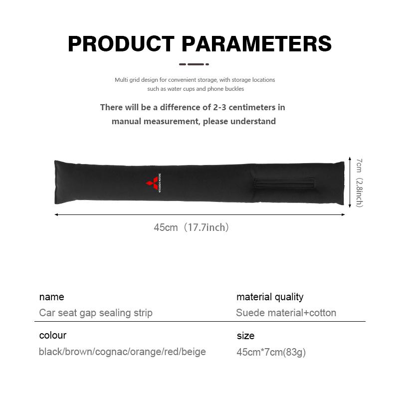 1/2PCS Car Seat Gap Filler Seat Gap Leak Proof Filling Plug Strip Accessories For Mitsubishi Outlander Lancer Cross Colt Xpander
