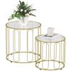Elliptische Aussparungs-Nesting-Tische - Goldfarben