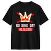 Humor No King Anti Monarchy TShirt for Unisexs Clothing Womens Clothing Cotton T Shirt Gift Idea 2026 Summer New T Shirt