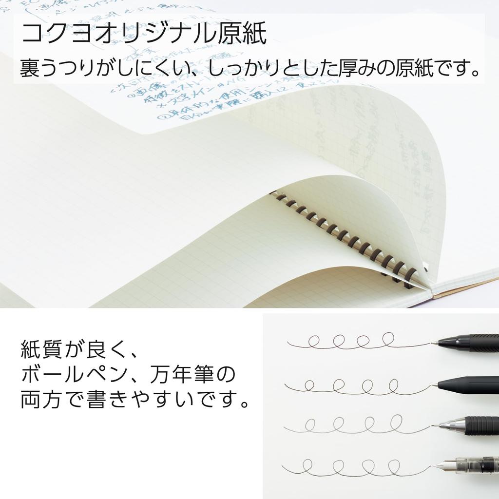 KOKUYO Soft Ring Notebook Business 70 Sheets A4 Plain Black Su-SV427W-D