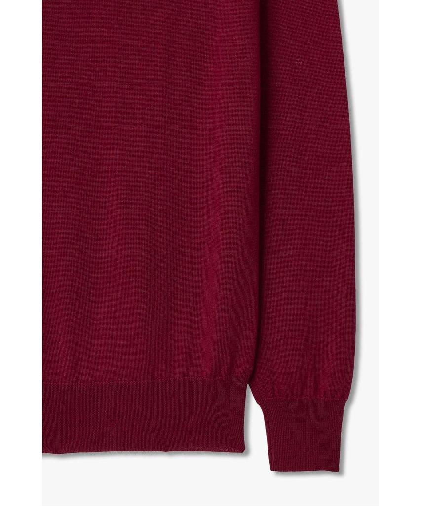 MAN ON THE BOON [Morgano] Mock Neck Wool Knit Pullover_Burgundy 4715313909
