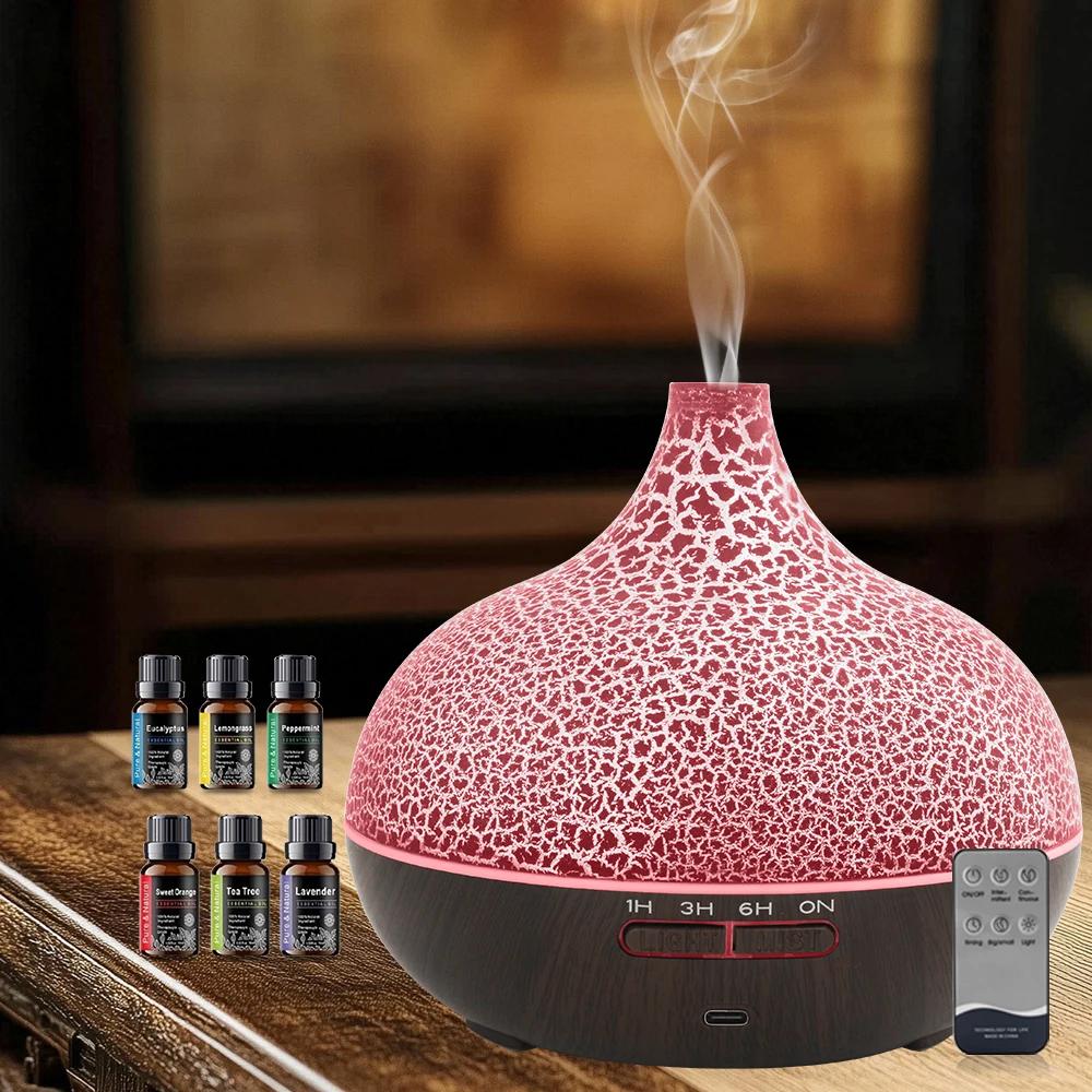550ml Ultrasonic Aromatherapy Diffuser & Humidifier, Auto Shut-Off, Quiet for Home, Bedroom