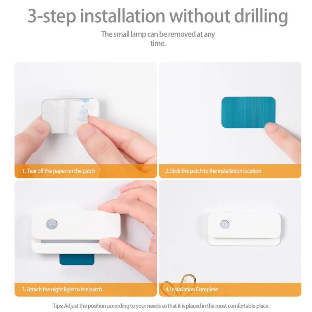 Small Design Magnetic Lights Mini Size Rechargeable Lamp Wireless Lamp Stairs Lighting