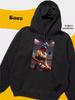 Box Print hoodie-Casual Pullover Sweatshirt Sweatshirt