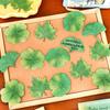 4PCS Memo Notes with Leaf Shape Smooth Writing Memo Sticker Strong Adhesive Reusable Practical Reminder Notes for Home Office
