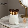 Odorless Pen Container Holder, Cartoon Cat Shape Desk Organizer, Smooth Surface Decorative Non-toxic Accessory Stationery Holder for Pencils Gel Pens