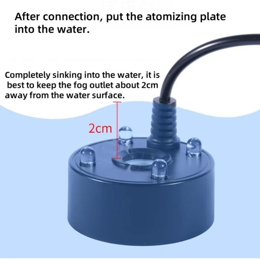 Ny 5V USB Dimgenerator 4 LED-lampor Bubbelgenerator Vattenfontän Atomiserande Huvuden Färgglada Ljus Landskapsspray Akvarium