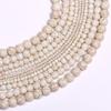 Home Party Supplies Handmade Beading Material Pendants Necklace Loose Beads White Turquoises Natural Stone Jewelry Making Accessories Round 3-10mm