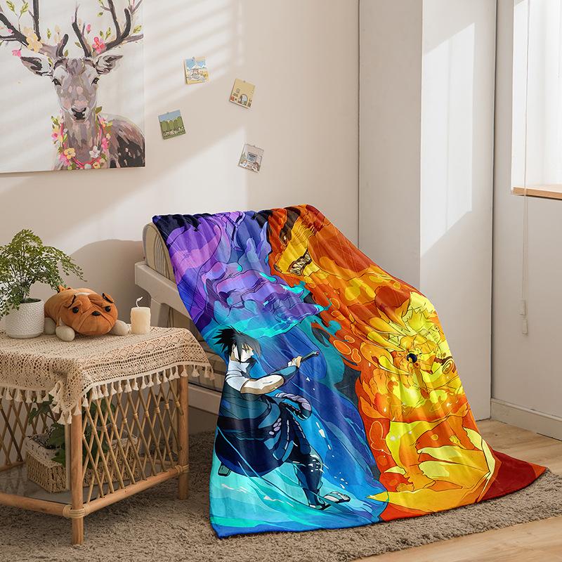 Cartoon Animation Hokage Series Double Sided Flannel 3D Digital Printing Blanket Blanket