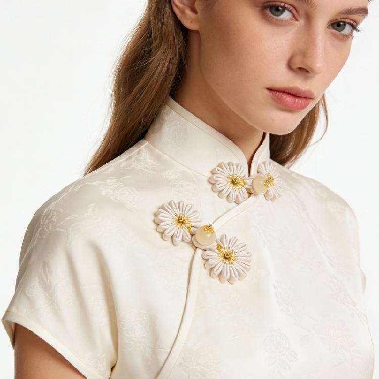 Squisito Bottone Nodo Orientale Fatto a Mano Bottoni da Cucito in Tessuto Chiusure Per Cheongsam Abiti da Sposa Cucito Artigianato
