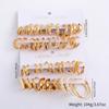 Elegant Retro Twisted Pearl & Metal Hoop Earrings Set for Women