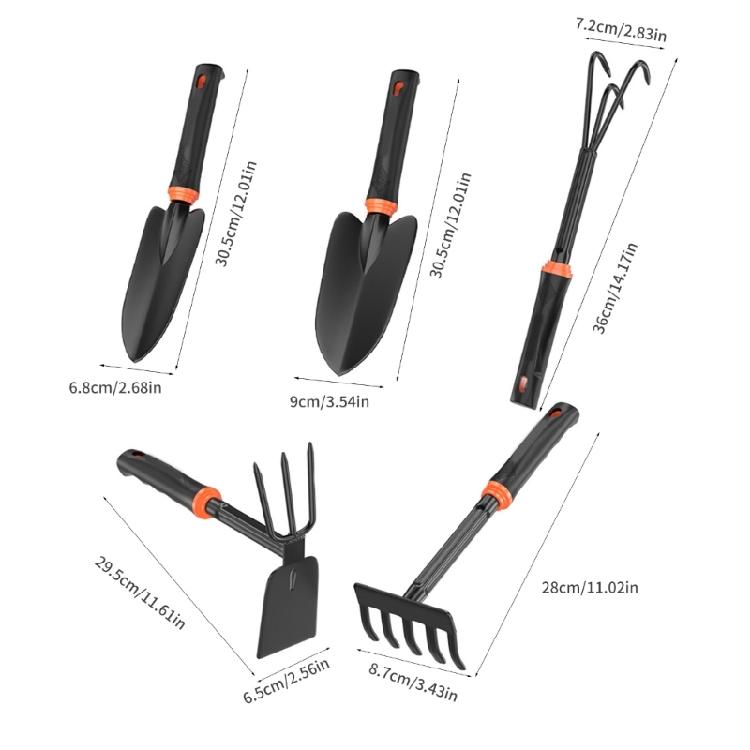 Multifunction Gardening Shovel Kit Weather Resistant Carbon Steel Perfect For Outdoor Yard Maintenance Work