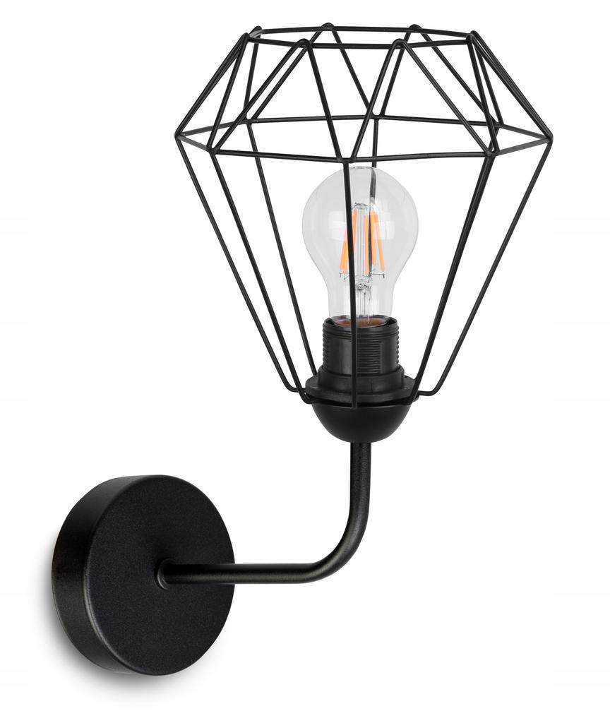 ELEGANT RETRO WALL LAMP WIRE BLACK LOFT