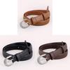 Womens Classic Leather Waist Belt With Pin Closure For Daily Wear And Jeans