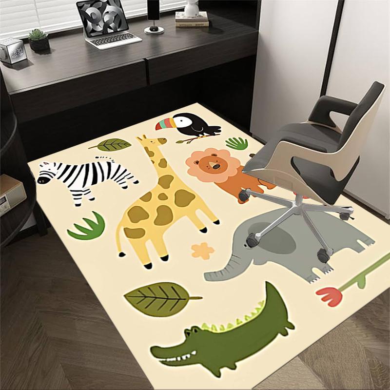 1PC jungle animals Anti-slip carpet, suitable for Office, bedroomand playrooms. It can also be used as a sofa footrest cover-W81