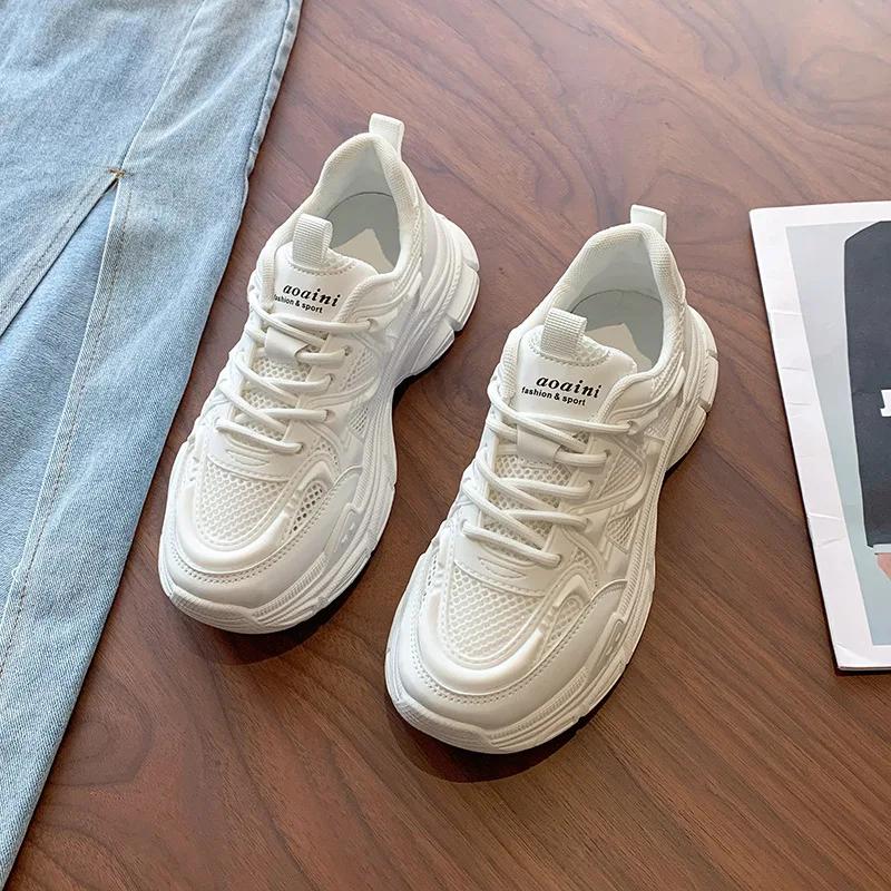 

Модные летне-осенние кроссовки на сетчатой платформе для женщин, дизайнерская мягкая подошва, увеличенная высота, роскошная обувь для женщин для занятий спортом на открытом воздухе 35