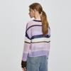 Women's Relaxed Color-Block Striped Knit Sweater