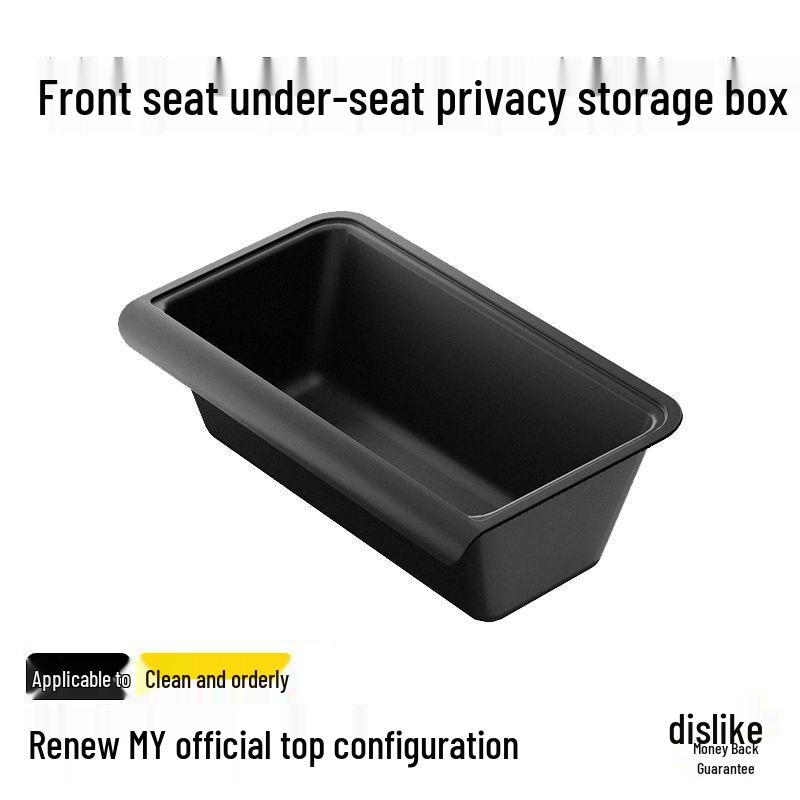 Tesla Model Y Under-Seat Storage Box with Lid - Center Console Organizer Modification