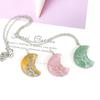 Natural Stone Amethyst Moon Tree Of Life Pendant Necklace, Wound And Wound Handmade Fortune Tree Crystal Necklace N571