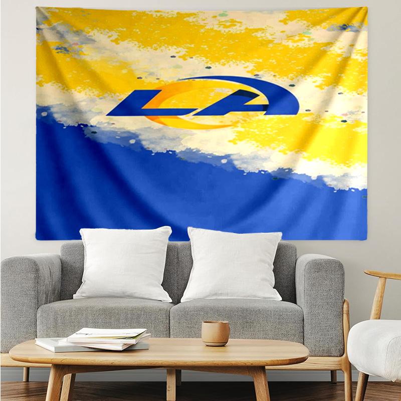 Rams Football Team Spirit Printed Printed Tapestry, for Bedroom,Livingroom, dormitory, Large Wall Decor, Fabric Decor Fan Birthday Gifts