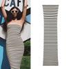 Tube Top Knit Striped Dress