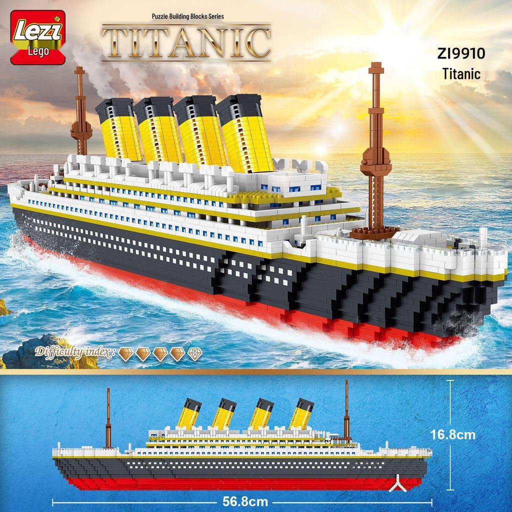 Lezhi Titanic 9910 Haladó Mikrorészecske Építőkocka Készlet Felnőtteknek