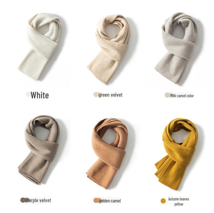 Knit Cashmere Winter Neck Gaiter Shawl Scarf for Men and Women