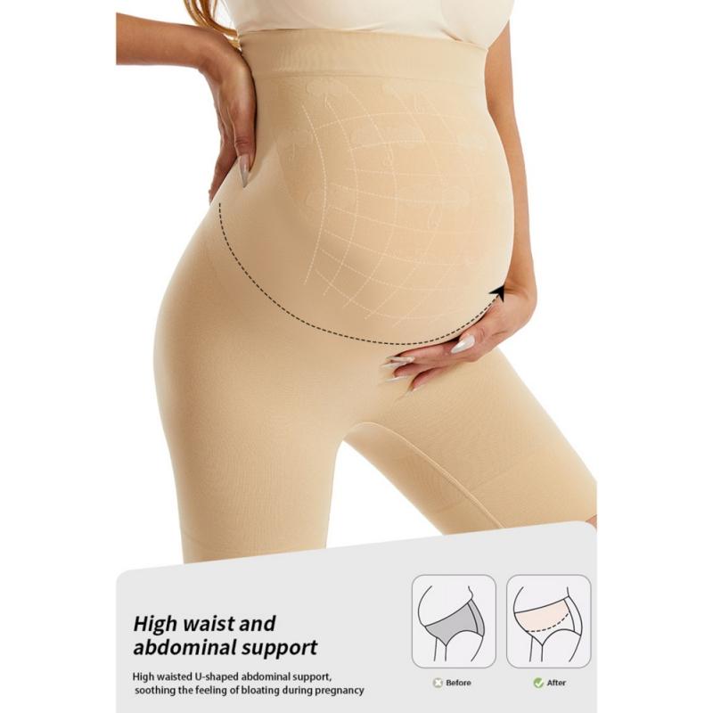 Maternity Högmidjade Underkläder Mage-Stödjande Formande Shorts