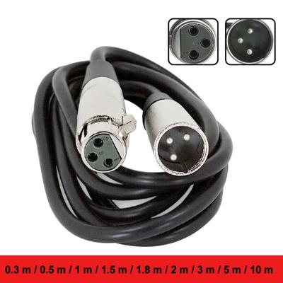 3 Pin XLR Female Microphone Balanced Male To Extension Audio Cord Cable Wire
